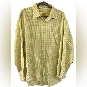 ROBERT TALBOTT CARMEL Yellow/Green Long Sleeve Button Down Shirt, Size XXL